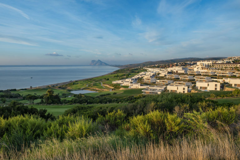 Fairmont La Hacienda Hotel and golf course, early morning La Alcaidesa, Andalucia. Spain