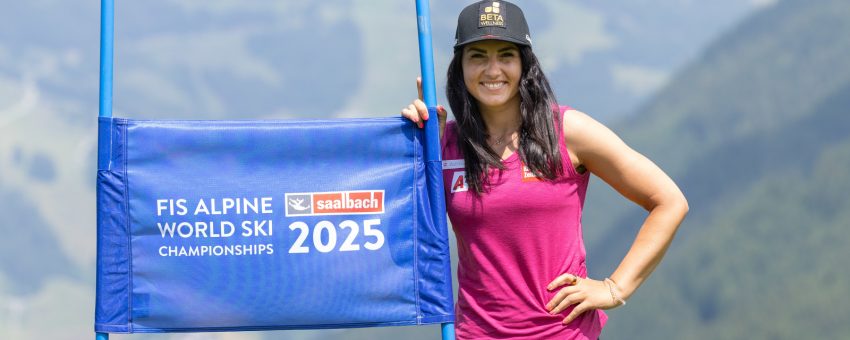SAALBACH,AUSTRIA,19.JUN.23 - ALPINE SKIING - FIS Alpine World Ski Championships Saalbach 2025, preview, Ski Austria kick off. Image shows Stephanie Venier (AUT). Photo: GEPA pictures/ Harald Steiner